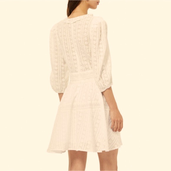 NWT SANDRO Gianni Broderie Anglaise
Embroidered Cotton Mini Dress Size 8 - Picture 5 of 13